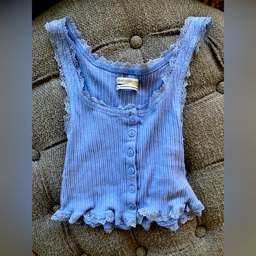 Y2K Periwinkle blue top